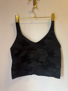 lululemon athletica Black Camo Seamless Cropped Tank